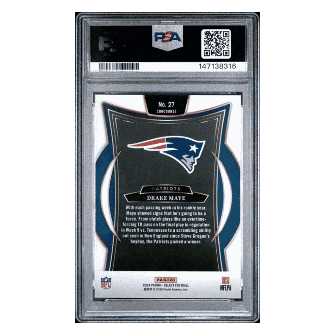 Drake Maye PSA 9 2024 Panini Select Rookie RC Card #27