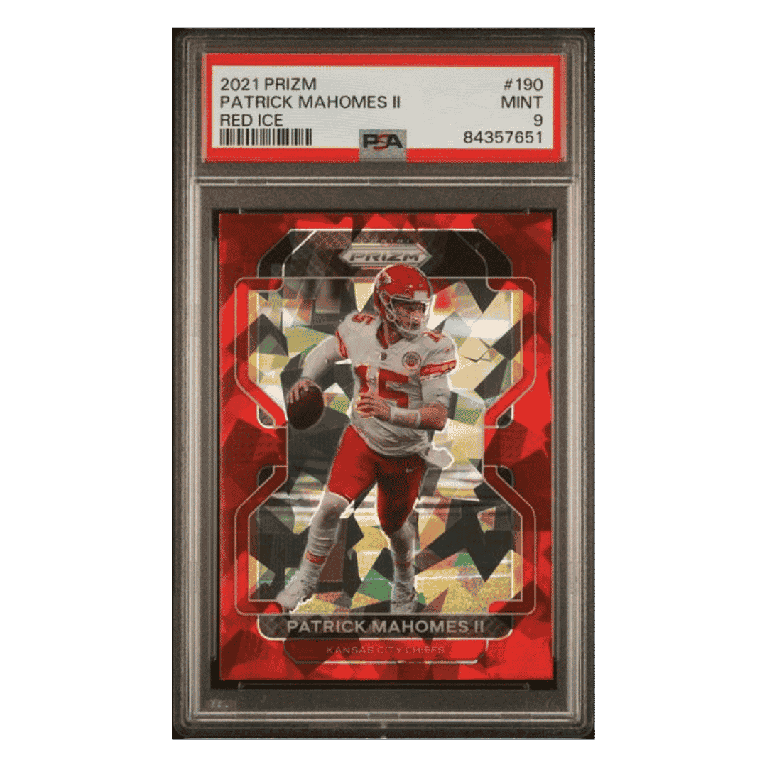 Patrick Mahomes PSA 9 2021 Panini Prizm Red Ice Card #190