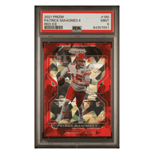 Patrick Mahomes PSA 9 2021 Panini Prizm Red Ice Card #190