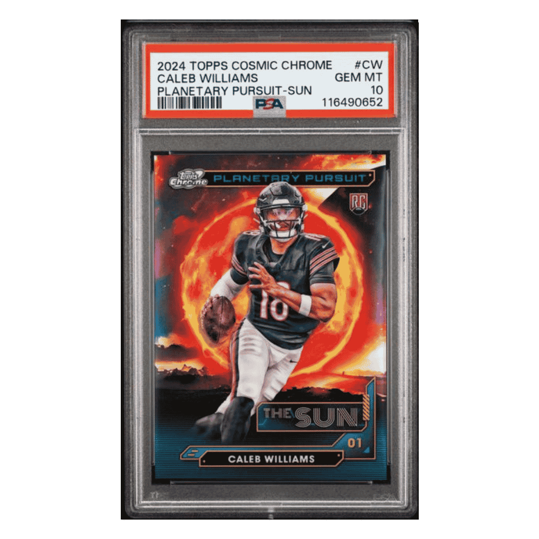 Caleb Williams PSA 10 2024 Topps Cosmic Chrome Planetary Pursuit Sun Case Hit Card #CW