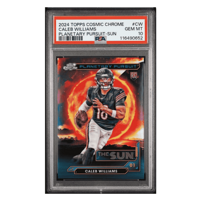 Caleb Williams PSA 10 2024 Topps Cosmic Chrome Planetary Pursuit Sun Case Hit Card #CW