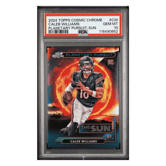 Caleb Williams PSA 10 2024 Topps Cosmic Chrome Planetary Pursuit Sun Case Hit Card #CW