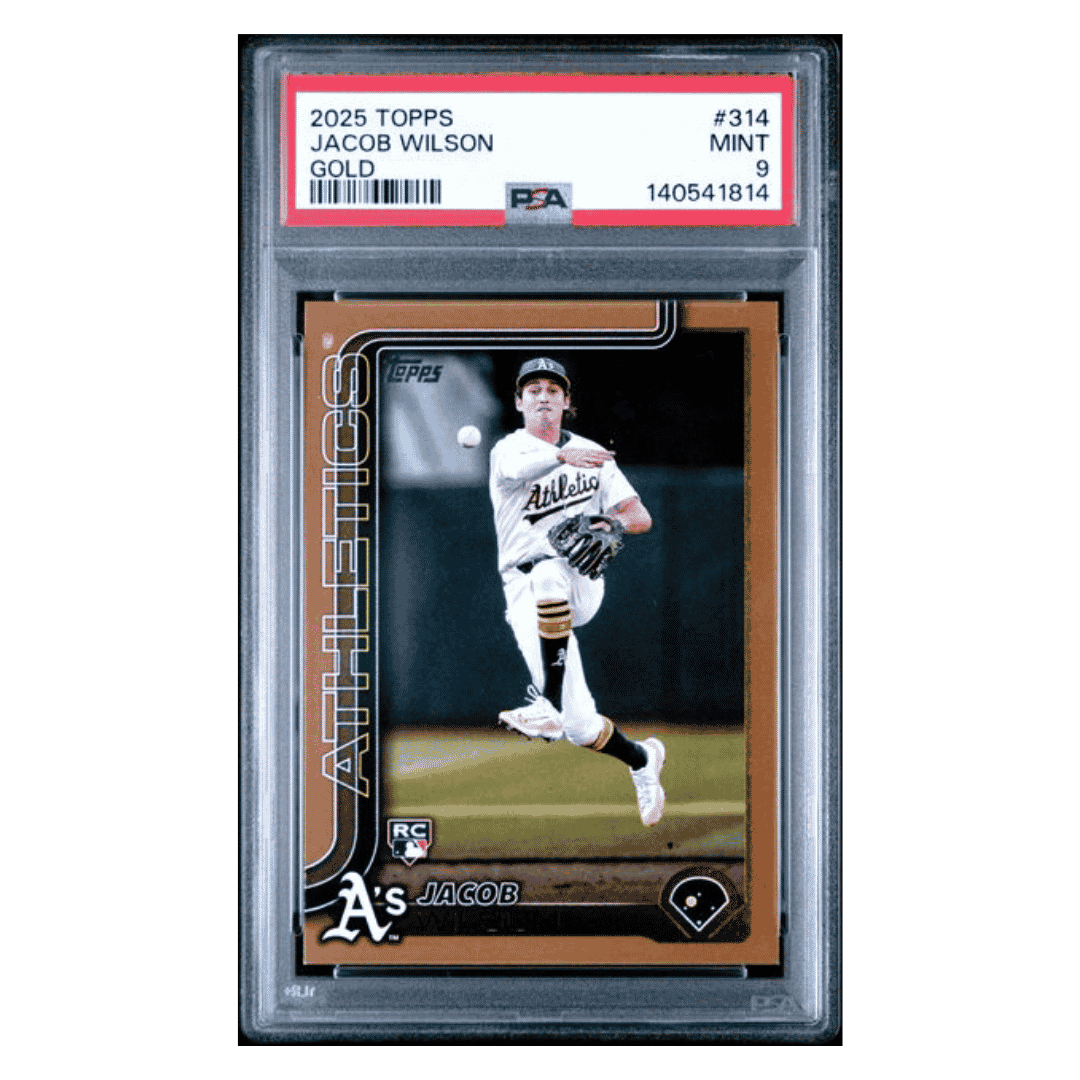 Jacob Wilson PSA 9 2025 Topps Gold Rookie RC #d/ 2025 Card #314