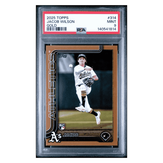 Jacob Wilson PSA 9 2025 Topps Gold Rookie RC #d/ 2025 Card #314