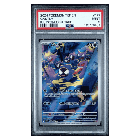 Gastly PSA 9 2024 Pokemon Temporal Forces Illustration Rare Card #177