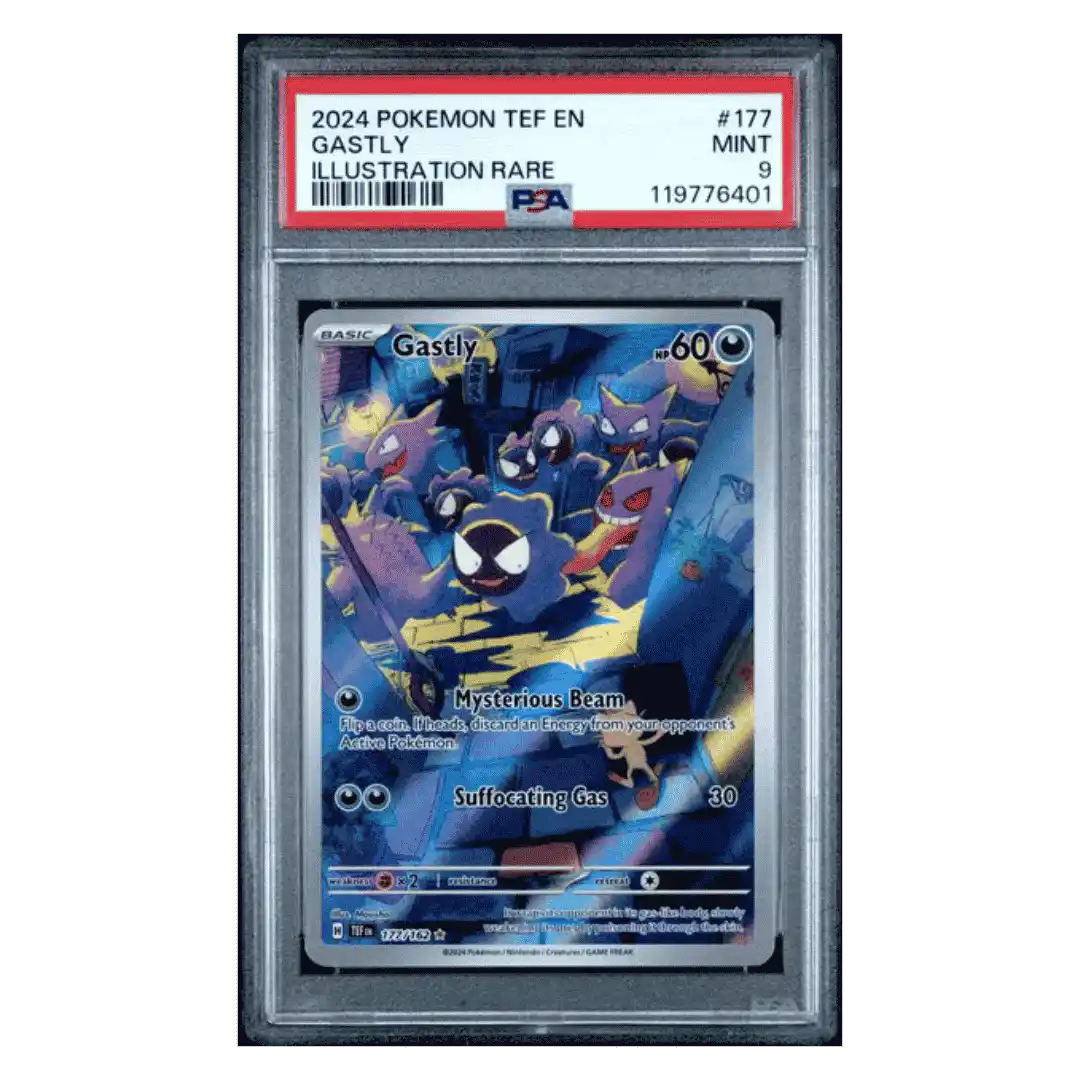 Gastly PSA 9 2024 Pokemon Temporal Forces Illustration Rare Card #177