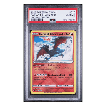 Radiant Charizard PSA 10 2023 Pokemon Sword & Shield Crown Zenith Card #020