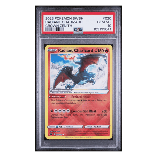 Radiant Charizard PSA 10 2023 Pokemon Sword & Shield Crown Zenith Card #020