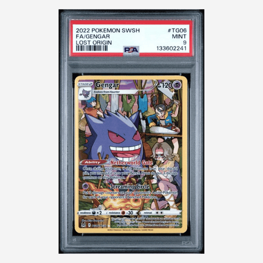 Full Art Gengar PSA 9 2022 Pokemon Sword & Shield Lost Origin Card #TG06