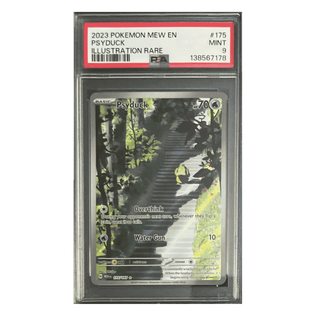 Psyduck PSA 9 2023 Pokemon Mew Illustration Rare Card #175