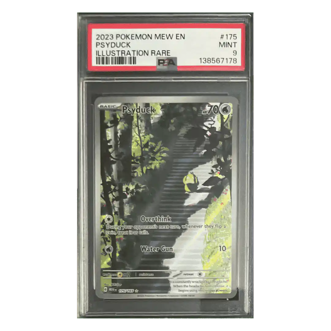 Psyduck PSA 9 2023 Pokemon Mew Illustration Rare Card #175