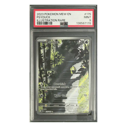 Psyduck PSA 9 2023 Pokemon Mew Illustration Rare Card #175