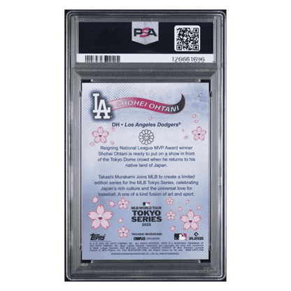Shohei Ohtani PSA 9 2025 Topps Murakami MLB World Tour Tokyo Series Card #1