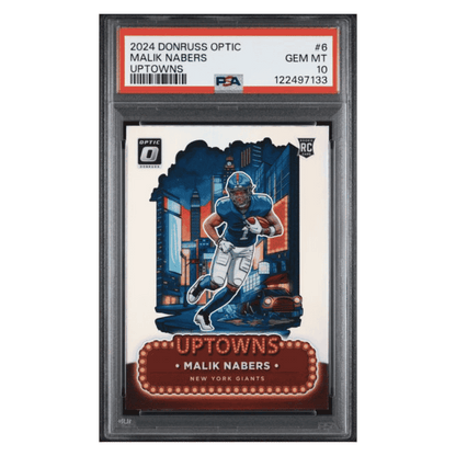 Malik Nabers PSA 10 2024 Panini Donruss Optic Uptowns Rookie RC Card #6