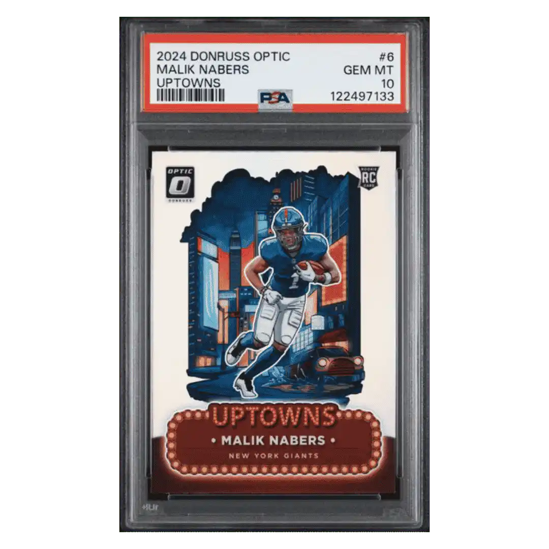 Malik Nabers PSA 10 2024 Panini Donruss Optic Uptowns Rookie RC Card #6
