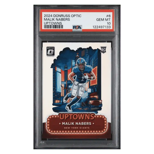 Malik Nabers PSA 10 2024 Panini Donruss Optic Uptowns Rookie RC Card #6