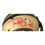 
Terrell Owens San Francisco 49ers Autographed Rave Mini Speed Helmet - Beckett COA — Back