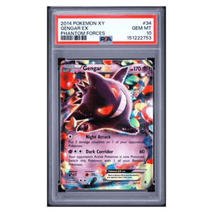 Gengar EX PSA 10 2014 Pokemon XY Phantom Forces Card #34