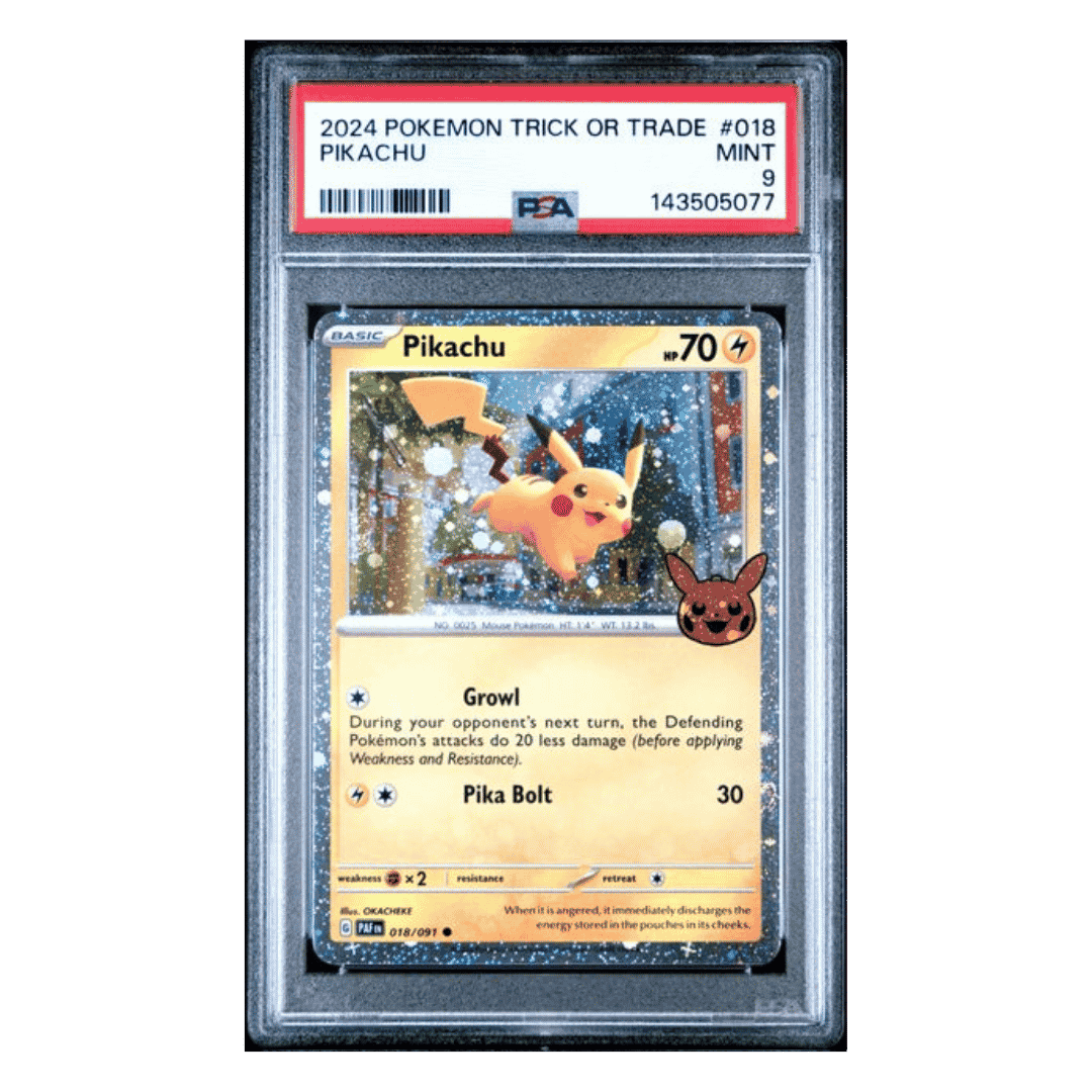 Pikachu PSA 9 2024 Pokemon Trick or Trade Card #018