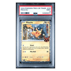 Pikachu PSA 9 2024 Pokemon Trick or Trade Card #018