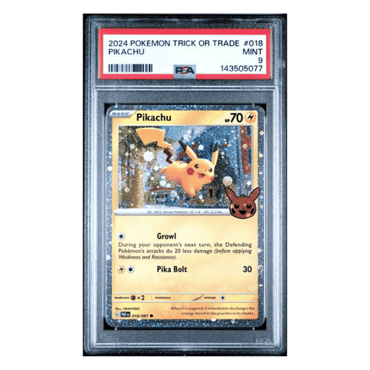 Pikachu PSA 9 2024 Pokemon Trick or Trade Card #018
