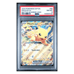 Pikachu ex PSA 8 2024 Pokemon Scarlet & Violet Promo Battle Academy 2024 Card #60
