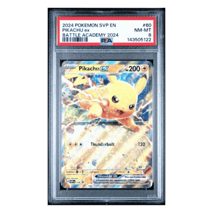 Pikachu ex PSA 8 2024 Pokemon Scarlet & Violet Promo Battle Academy 2024 Card #60