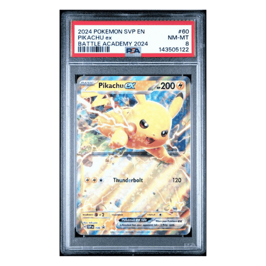 Pikachu ex PSA 8 2024 Pokemon Scarlet & Violet Promo Battle Academy 2024 Card #60