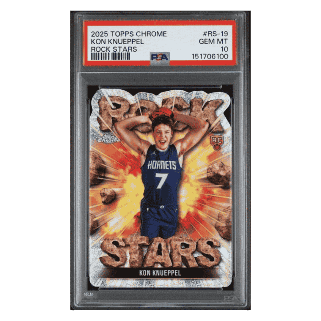 Kon Knueppel PSA 10 2025 Topps Chrome Rock Stars Rookie RC SSP Card #RS-19