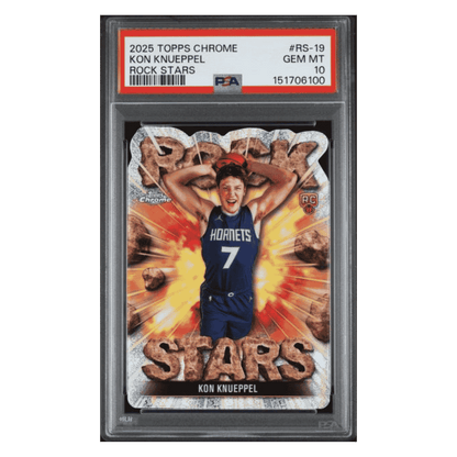 Kon Knueppel PSA 10 2025 Topps Chrome Rock Stars Rookie RC SSP Card #RS-19