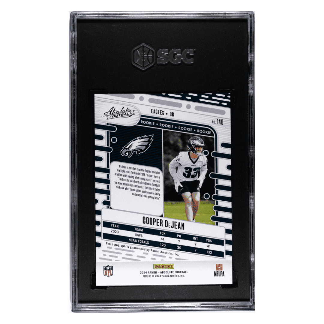Cooper DeJean SGC 9.5 2024 Panini Absolute Autographed Card #140