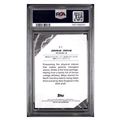 Drake Maye PSA 10 2024 Topps Resurgence Conductors Red Power Surge Rookie RC #d/ 5 Card #C7