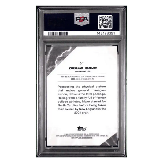 Drake Maye PSA 10 2024 Topps Resurgence Conductors Red Power Surge Rookie RC #d/ 5 Card #C7