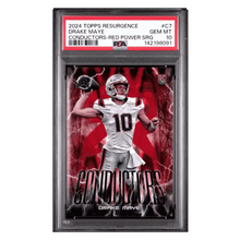 Drake Maye PSA 10 2024 Topps Resurgence Conductors Red Power Surge Rookie RC #d/ 5 Card #C7