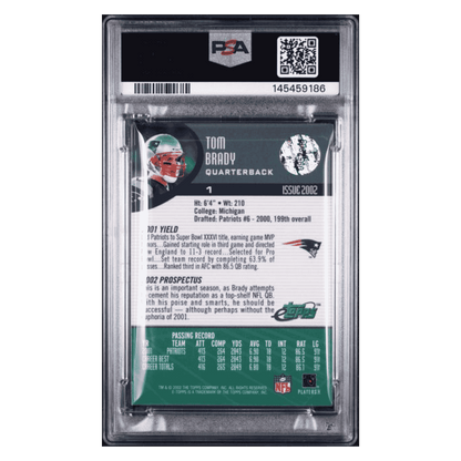 Tom Brady PSA 9 2002 eTopps Card #1