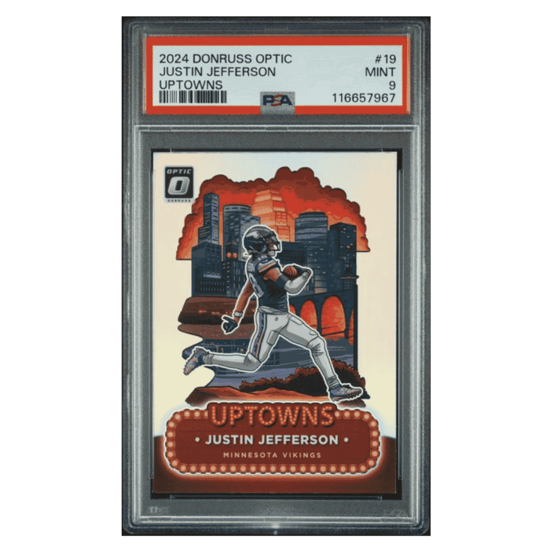 Justin Jefferson PSA 9 2024 Panini Donruss Optic Uptowns Card #19