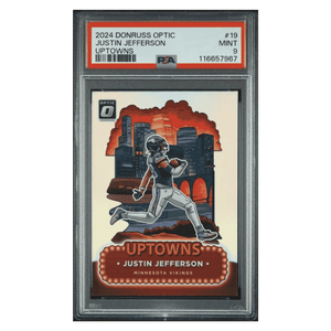Justin Jefferson PSA 9 2024 Panini Donruss Optic Uptowns Card #19