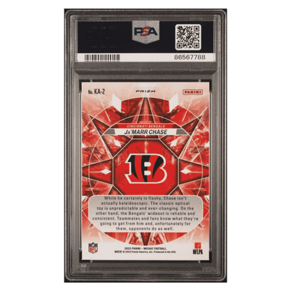 Ja'Marr Chase PSA 9 2023 Panini Mosaic Kaleidoscopic Case Hit Card #KA2