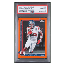 Tyrone Tracy Jr PSA 10 2025 Topps Chrome Orange Refractor #d/ 25 Card #228