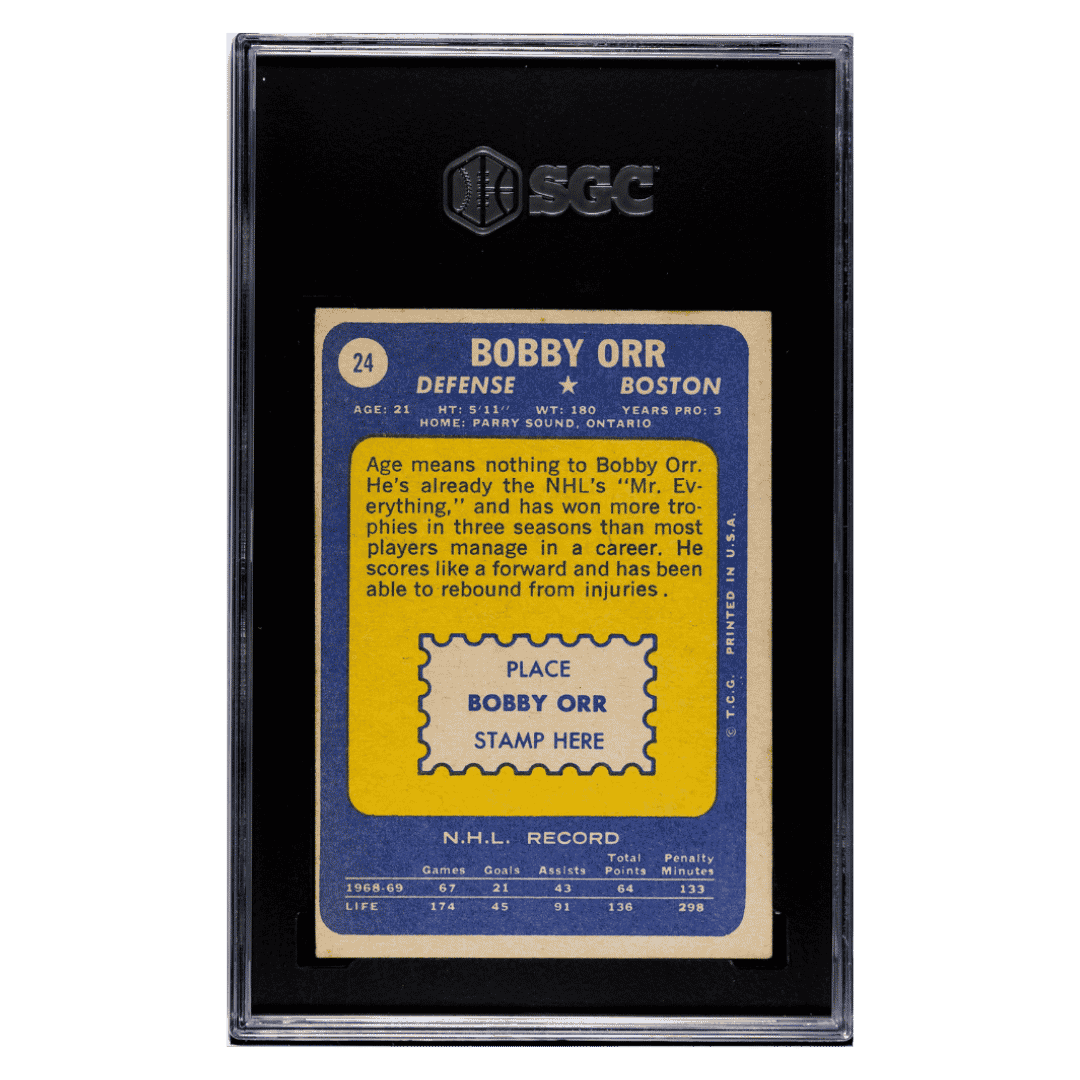 Bobby Orr SGC 4.5 1969-70 Topps Card #24