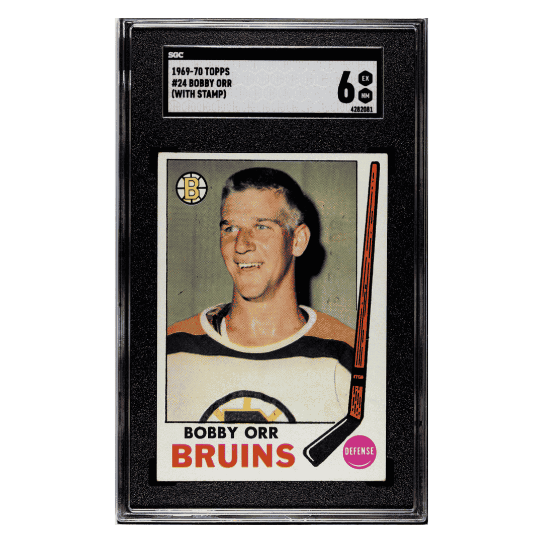 Bobby Orr SGC 6 1969-70 Topps - With Stamp Card #24