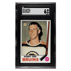 Bobby Orr SGC 6 1969-70 Topps - With Stamp Card #24