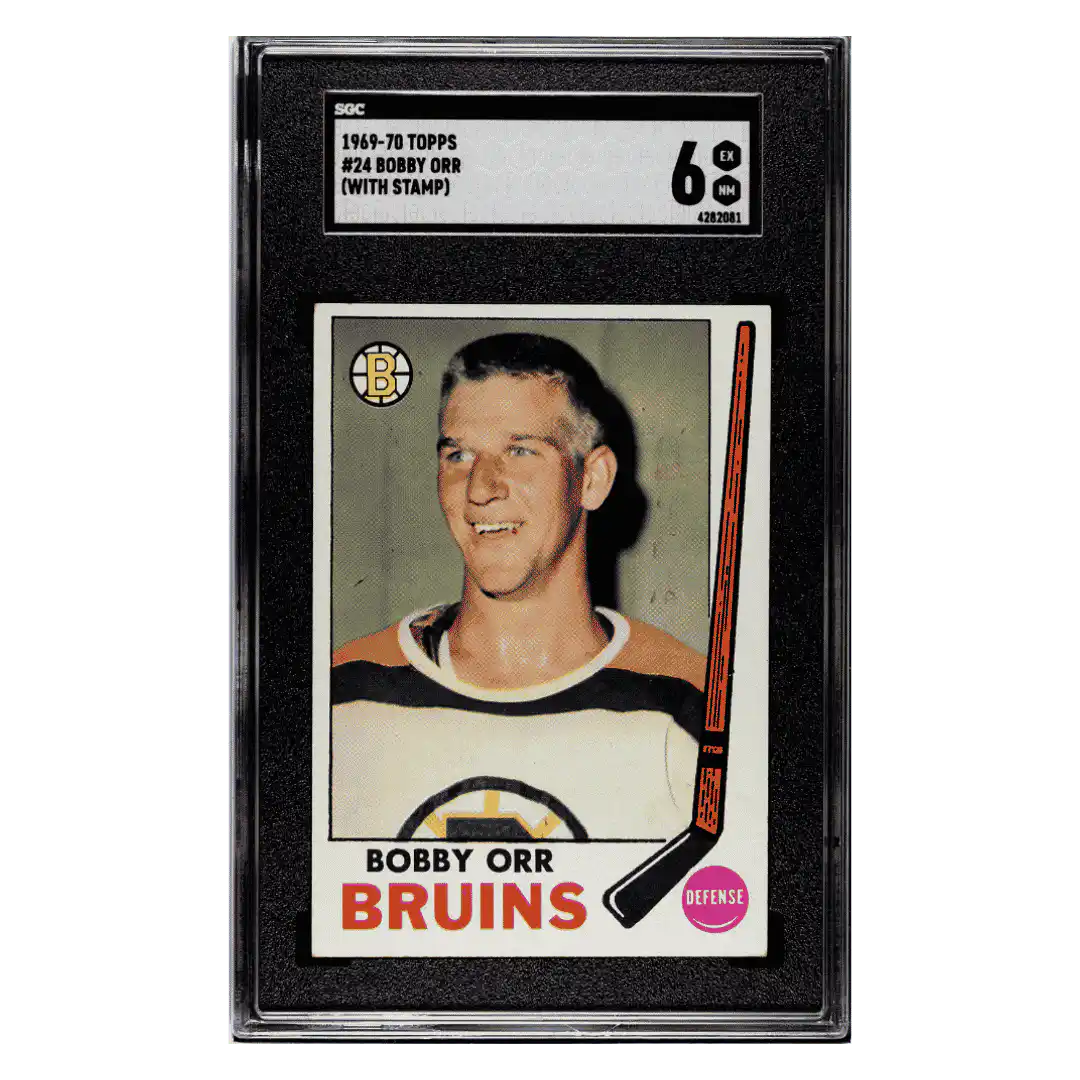 Bobby Orr SGC 6 1969-70 Topps - With Stamp Card #24