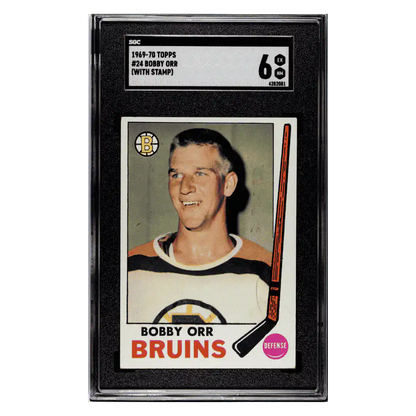 Bobby Orr SGC 6 1969-70 Topps - With Stamp Card #24