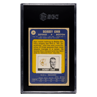 Bobby Orr SGC 6 1969-70 Topps - With Stamp Card #24