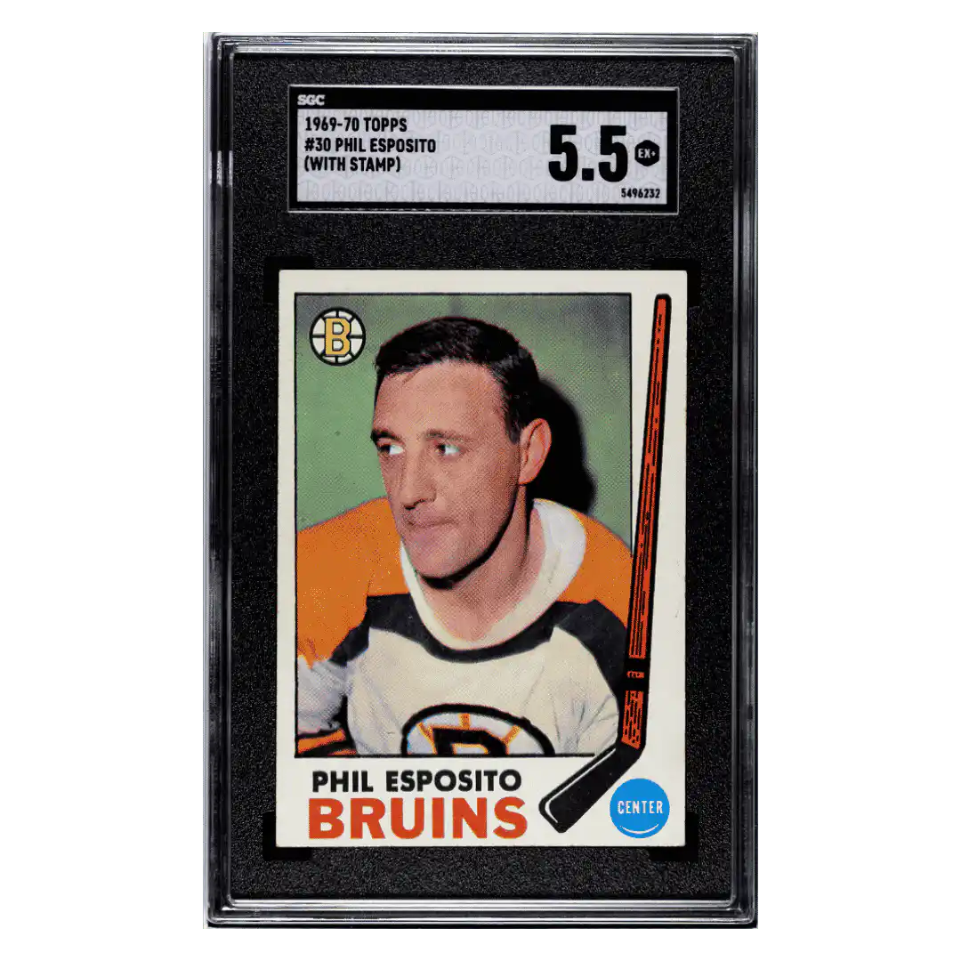Phil Esposito SGC 5.5 1969-70 Topps - With Stamp Card #30