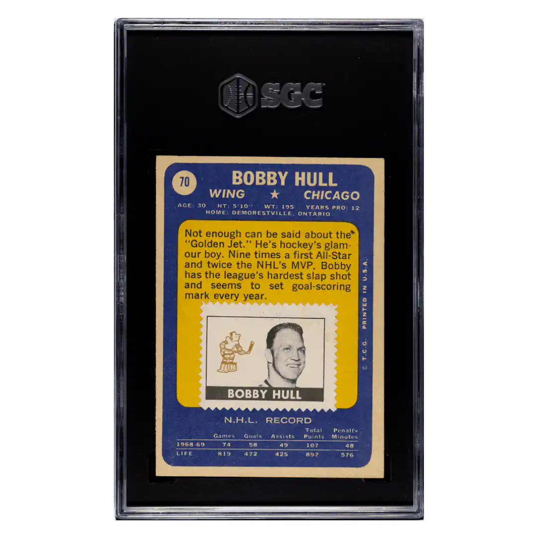 Bobby Hull SGC 6 1969-70 Topps - With Stamp Card #70