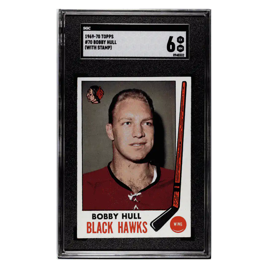 Bobby Hull SGC 6 1969-70 Topps - With Stamp Card #70