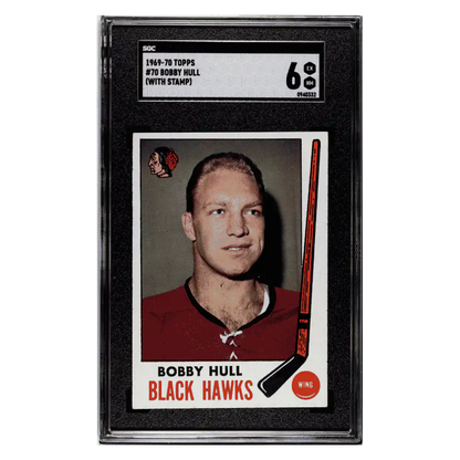 Bobby Hull SGC 6 1969-70 Topps - With Stamp Card #70