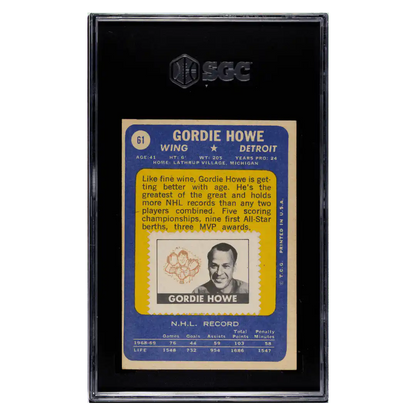 Gordie Howe SGC 5.5 1969-70 Topps - With Stamp Card #61